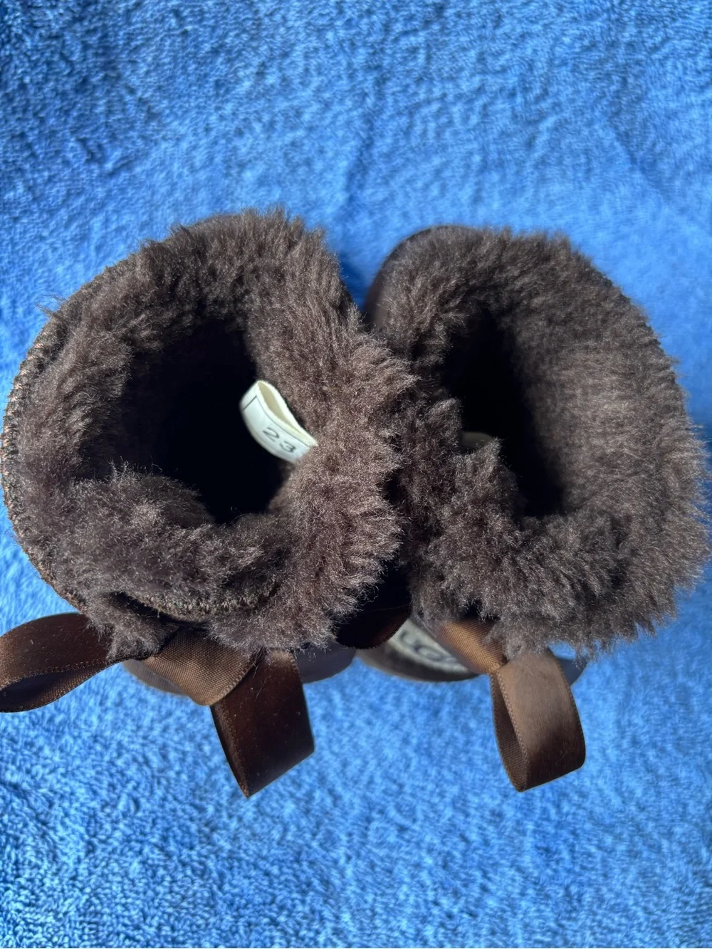 Ugg Plush-Lined Kids Booties in Chocolate Brown